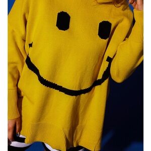 Yellow Smiley Face Sweater - NWT
